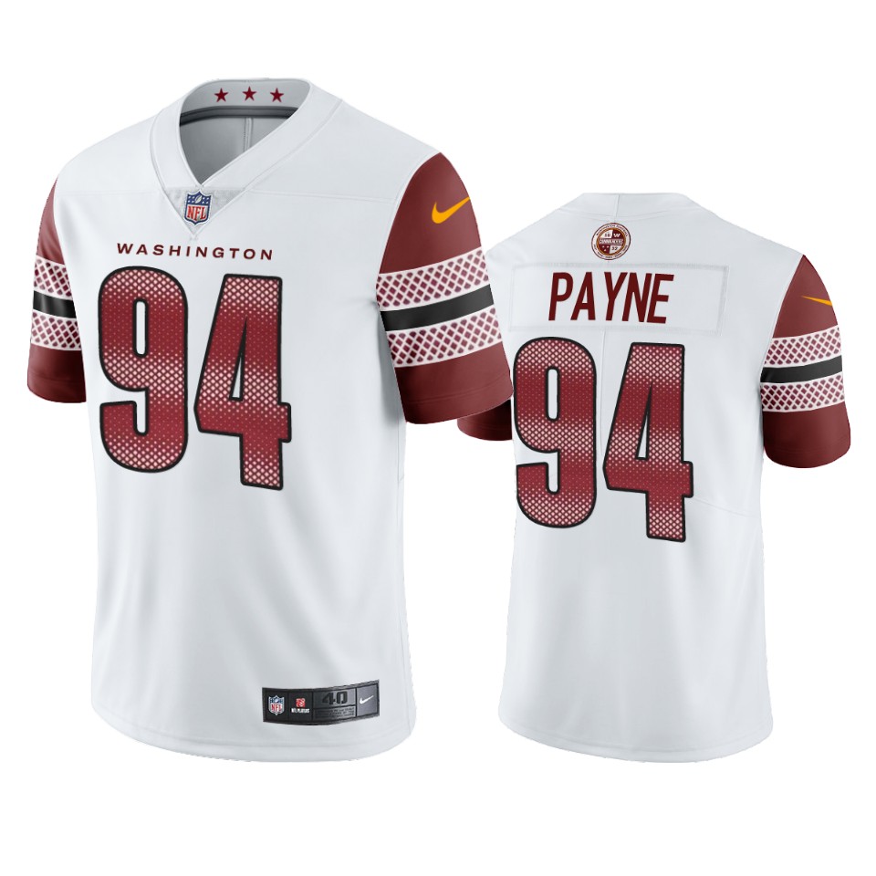 Men's Washington Commanders Da'ron Payne White Vapor Limited Jersey