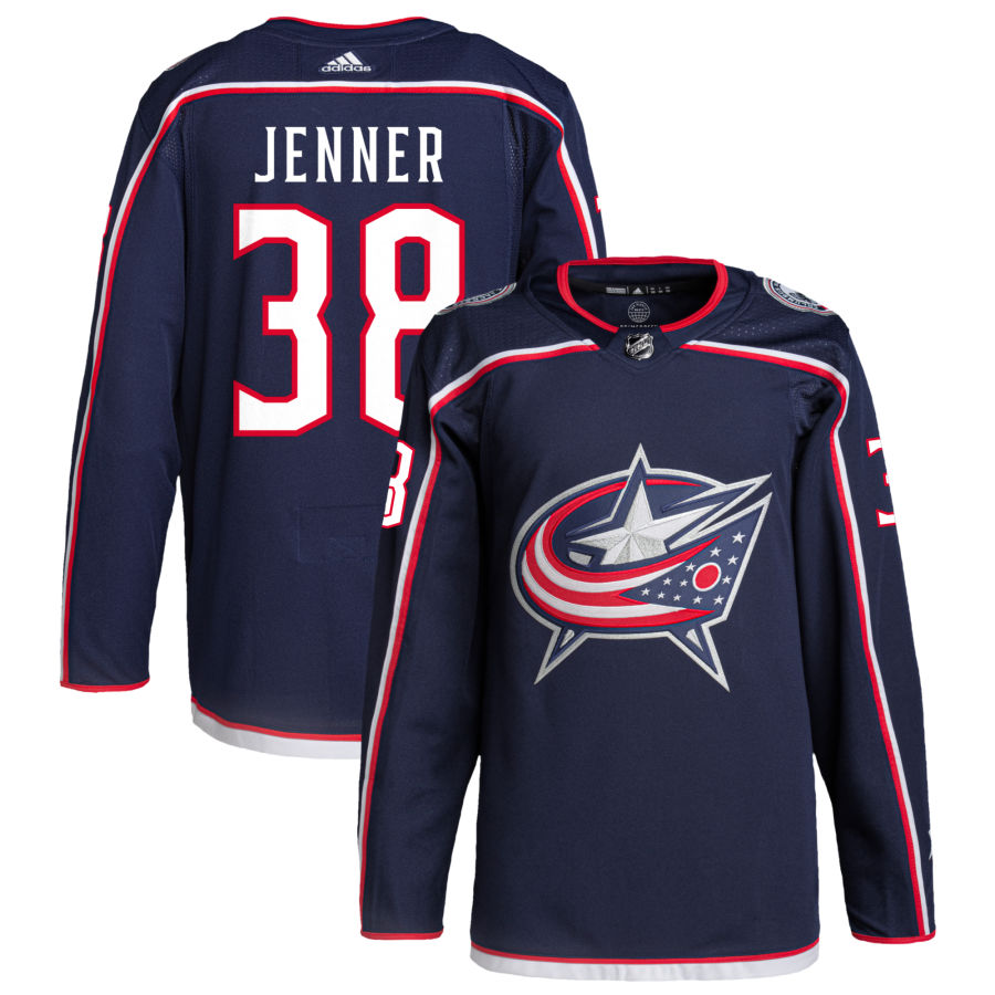 Men's Columbus Blue Jackets Boone Jenner Navy Home Authentic Player Jersey