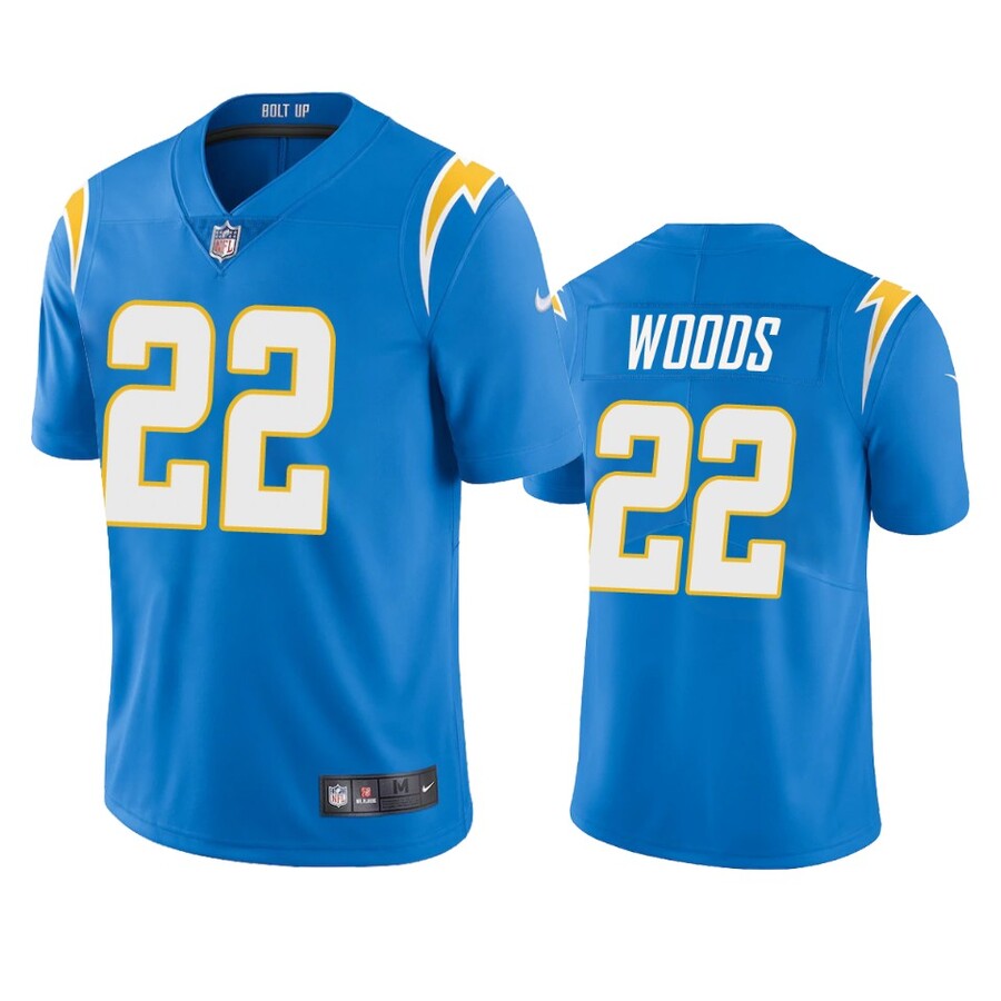 Men's Los Angeles Chargers JT Woods Powder Blue Vapor Limited Jersey