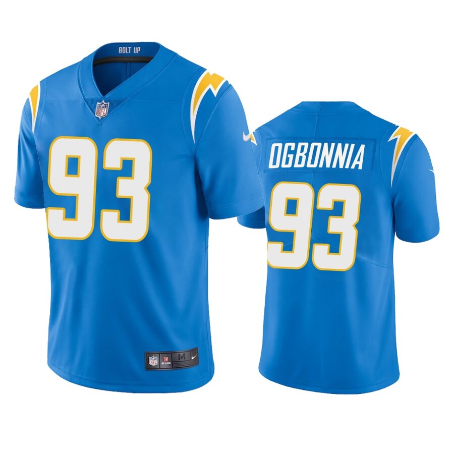 Men's Los Angeles Chargers Otito Ogbonnia Powder Blue Vapor Limited Jersey