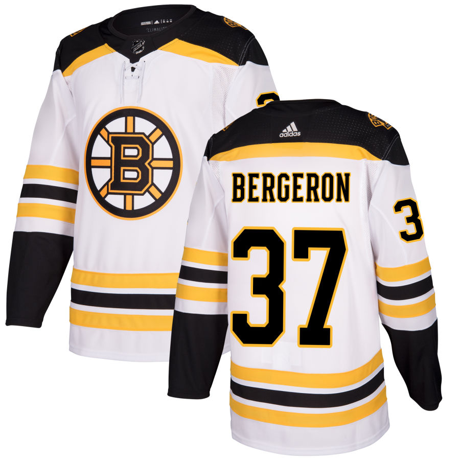 Men's Boston Bruins Patrice Bergeron White Authentic Player Jersey