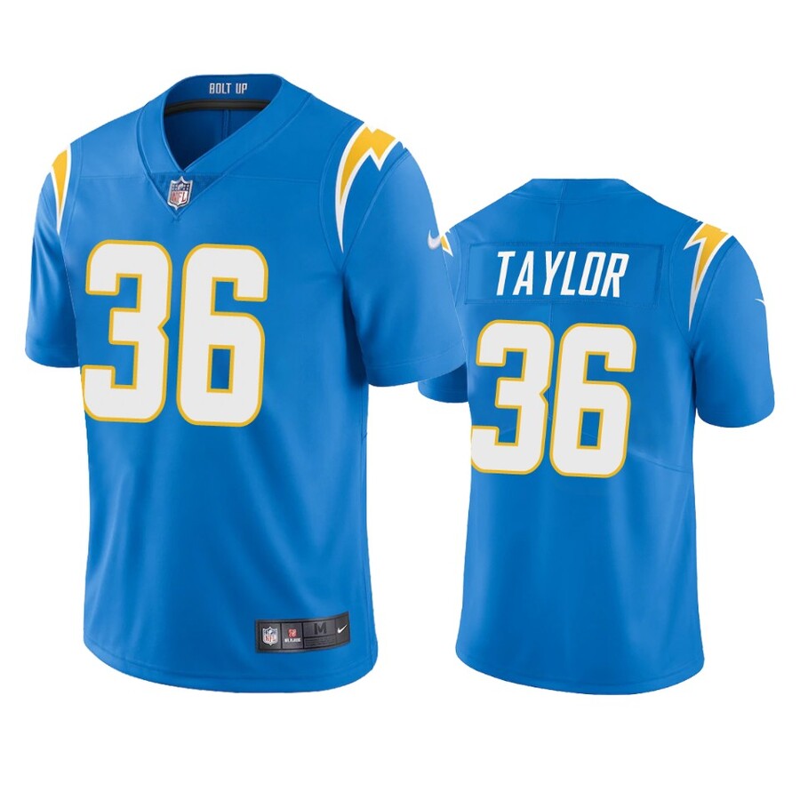 Men's Los Angeles Chargers Ja'Sir Taylor Powder Blue Vapor Limited Jersey