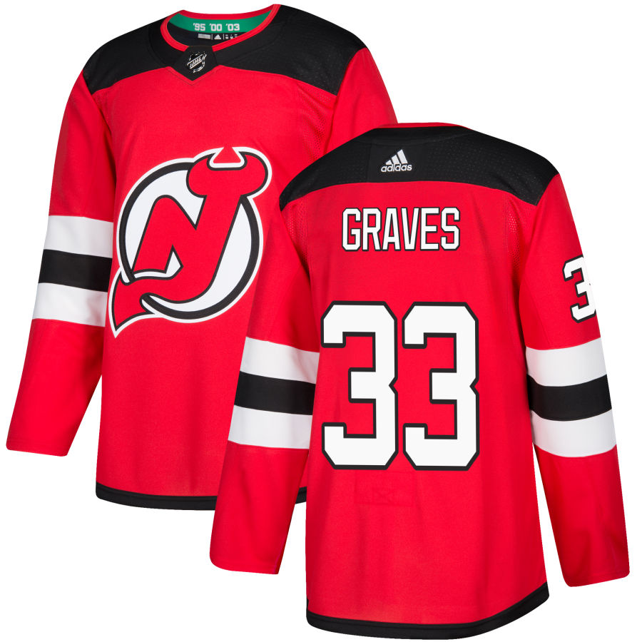 Men's New Jersey Devils Ryan Graves adidas Red Authentic Jersey