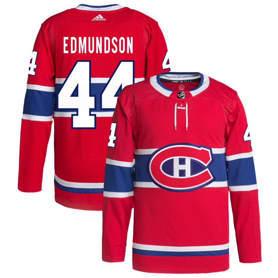Men's Montreal Canadiens Joel Edmundson Red Home Primegreen Authentic Pro Jersey