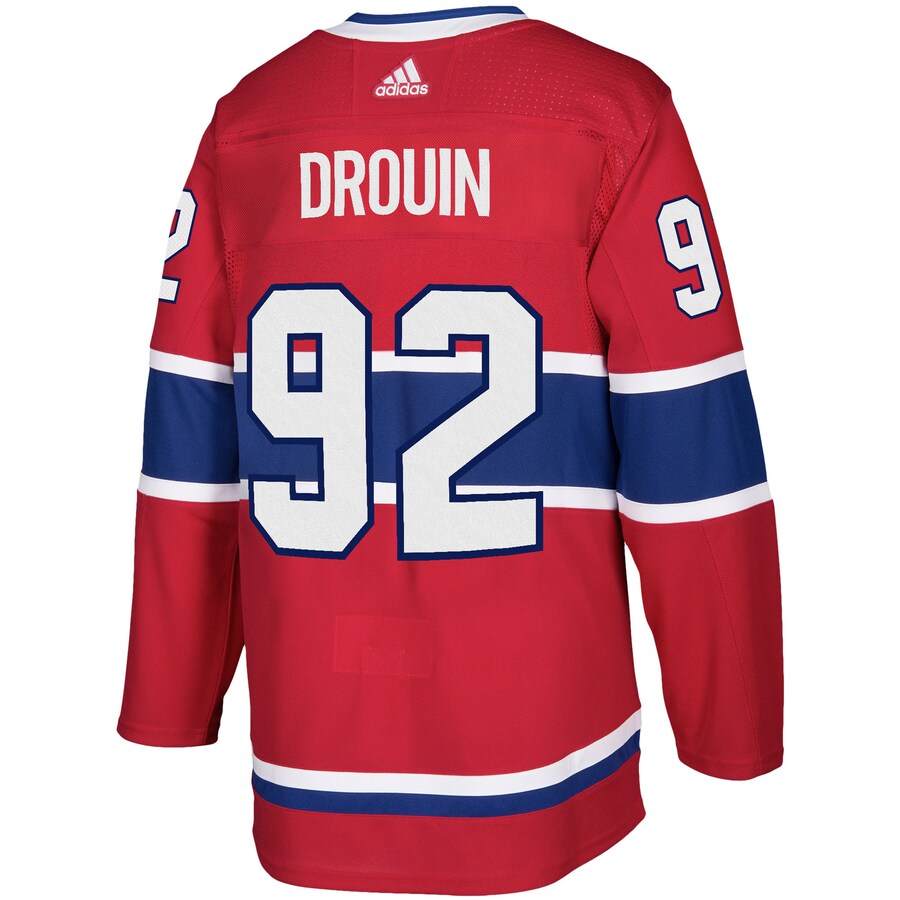 Men's Montreal Canadiens Jonathan Drouin adidas Red Authentic Player Jersey