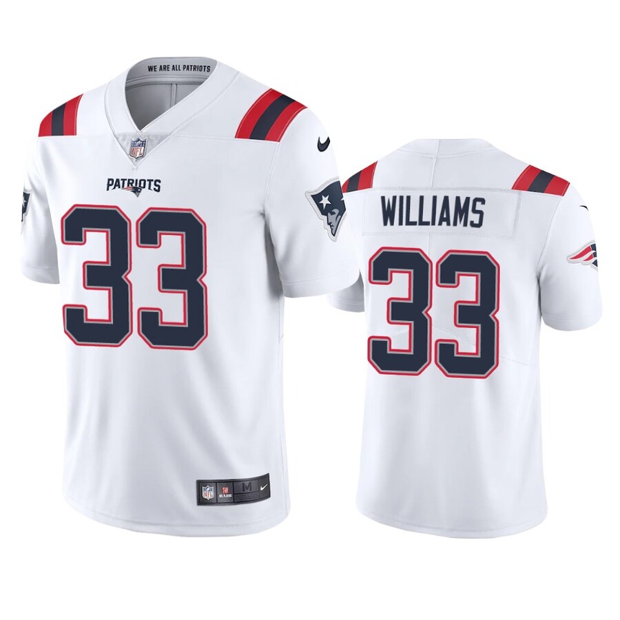 Men's New England Patriots Joejuan Williams White Vapor Limited Jersey