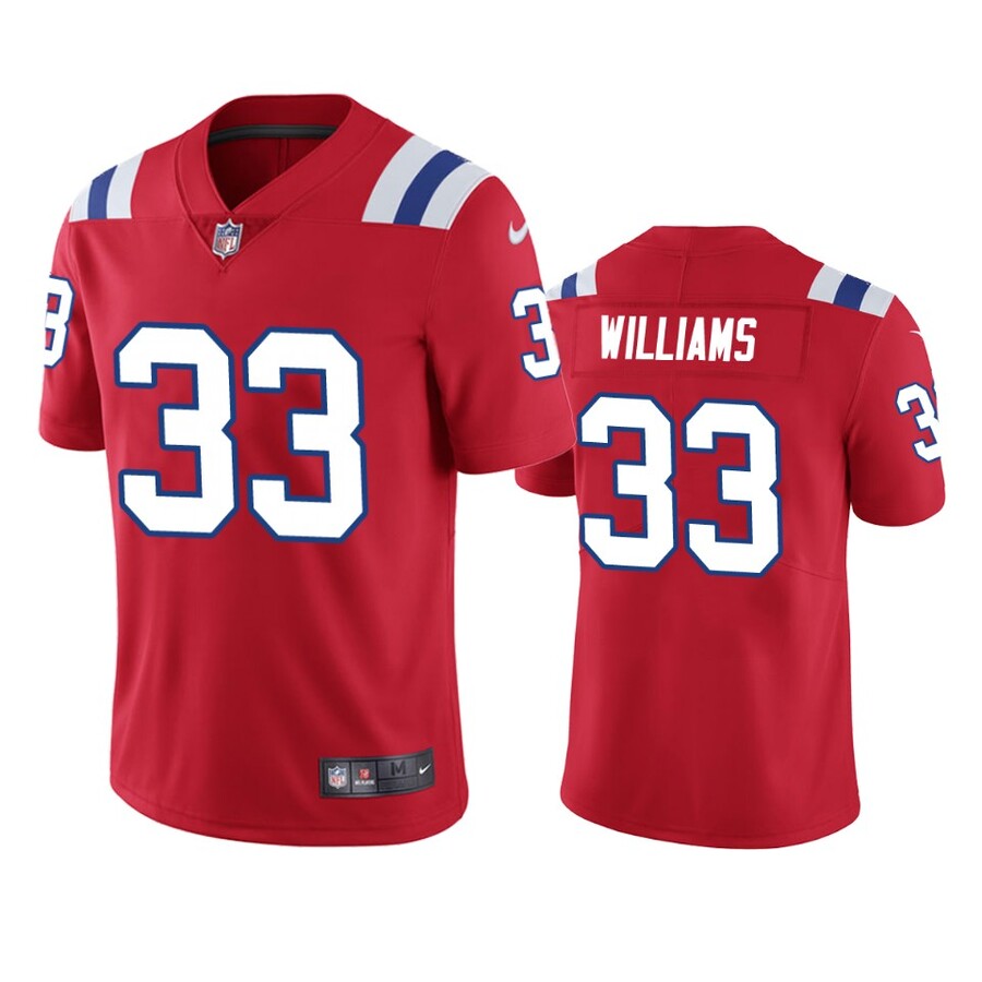 Men's New England Patriots Joejuan Williams Red Vapor Limited Jersey