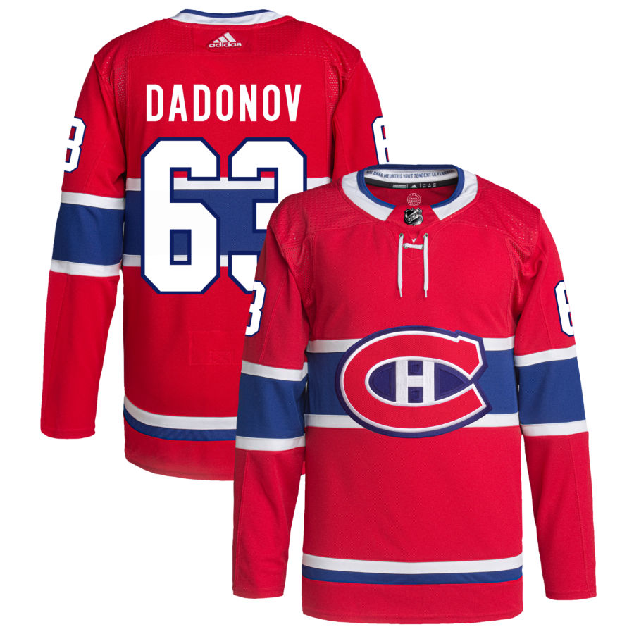 Men's Montreal Canadiens Evgenii Dadonov adidas Red Home Primegreen Authentic Pro Jersey