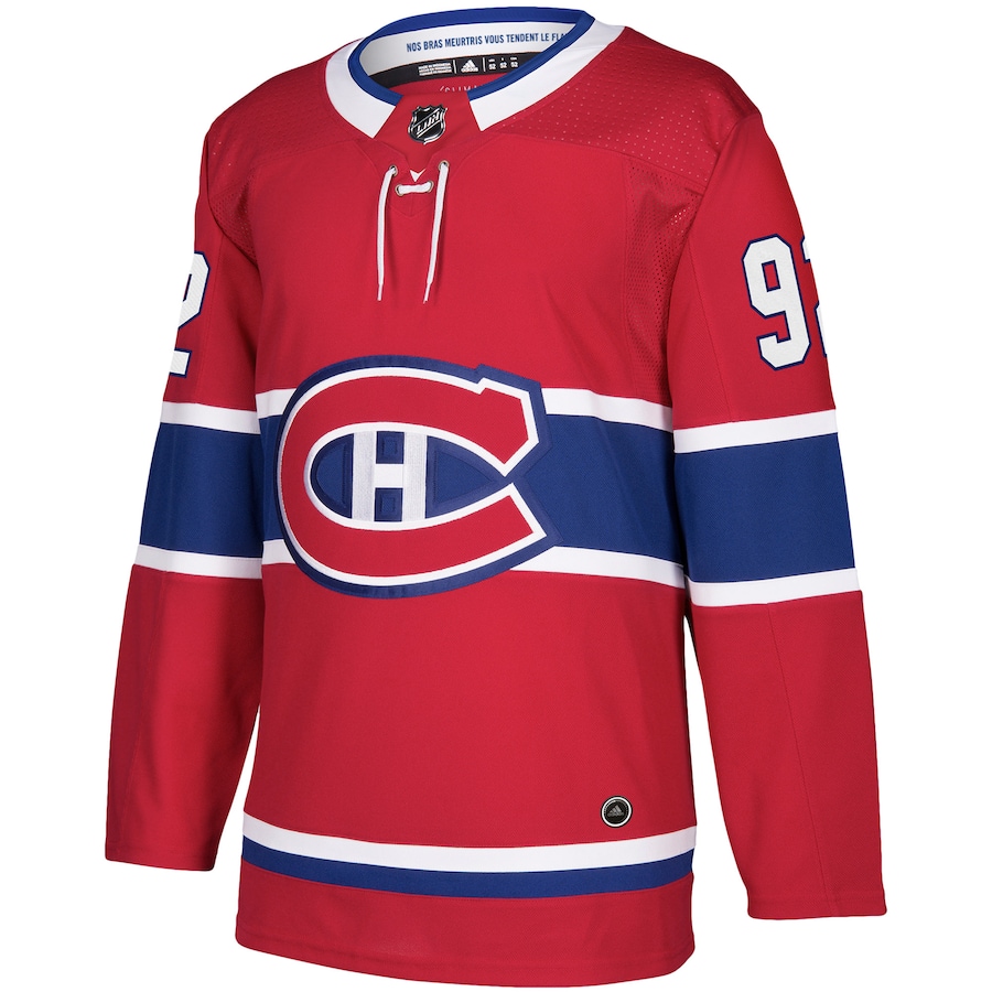 Men's Montreal Canadiens Jonathan Drouin adidas Red Authentic Player Jersey