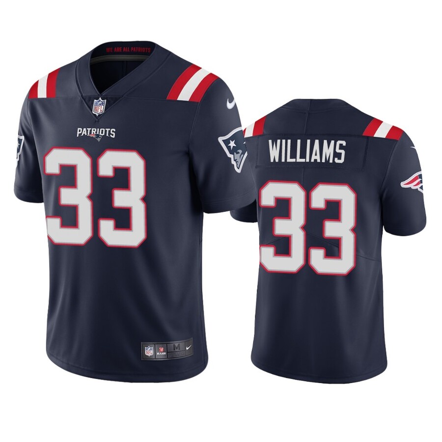 Men's New England Patriots Joejuan Williams Navy Vapor Limited Jersey