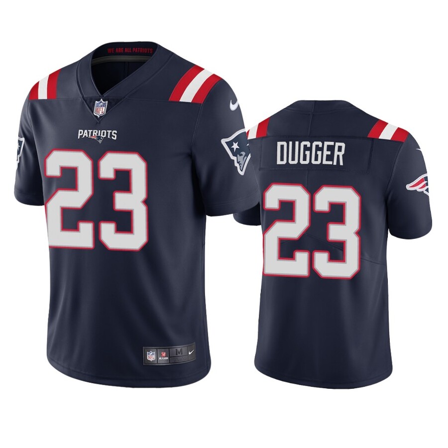 Men's New England Patriots Kyle Dugger Navy Vapor Limited Jersey