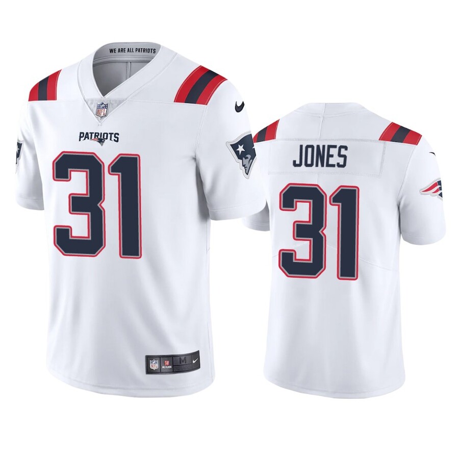 Men's New England Patriots Jonathan Jones White Vapor Limited Jersey