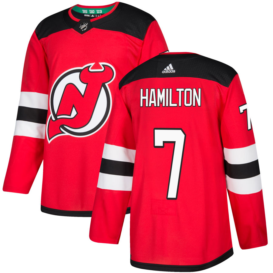 Men's New Jersey Devils Dougie Hamilton adidas Red Authentic Jersey