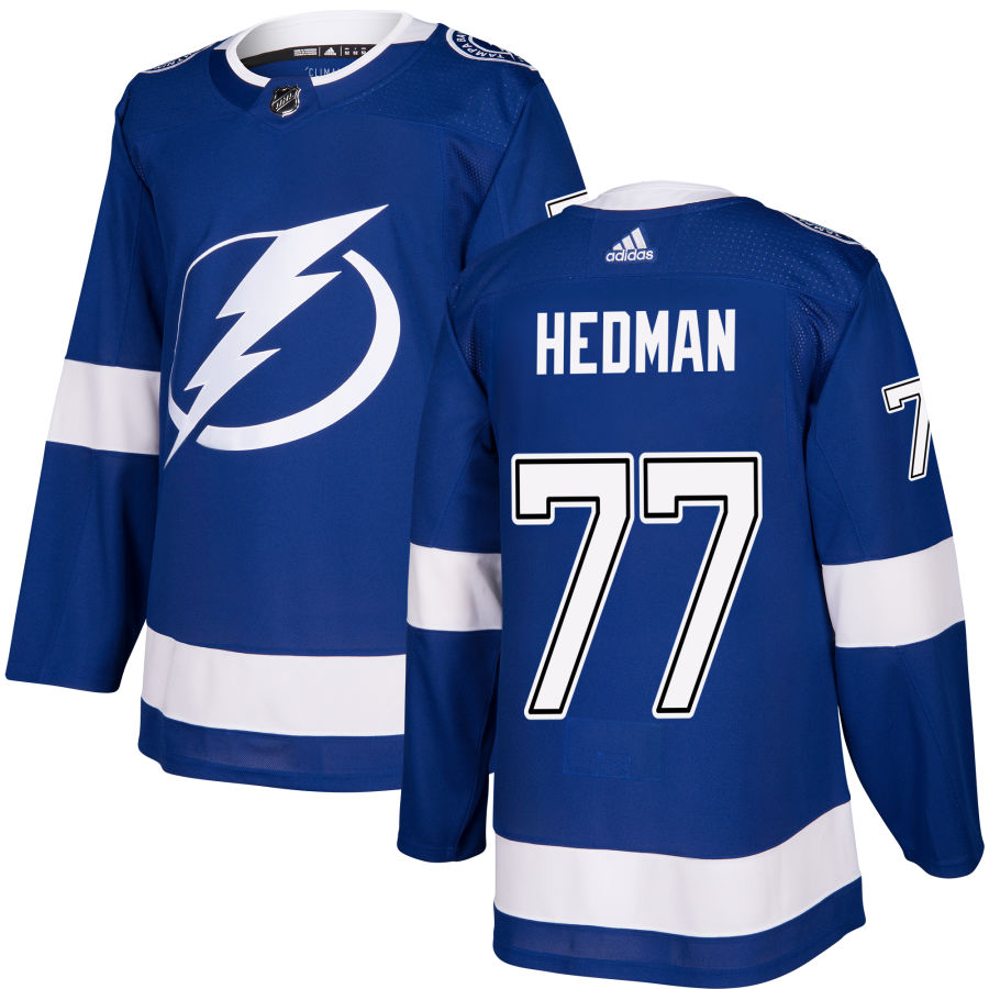 Men's Tampa Bay Lightning Victor Hedman Blue Authentic Player Jersey
