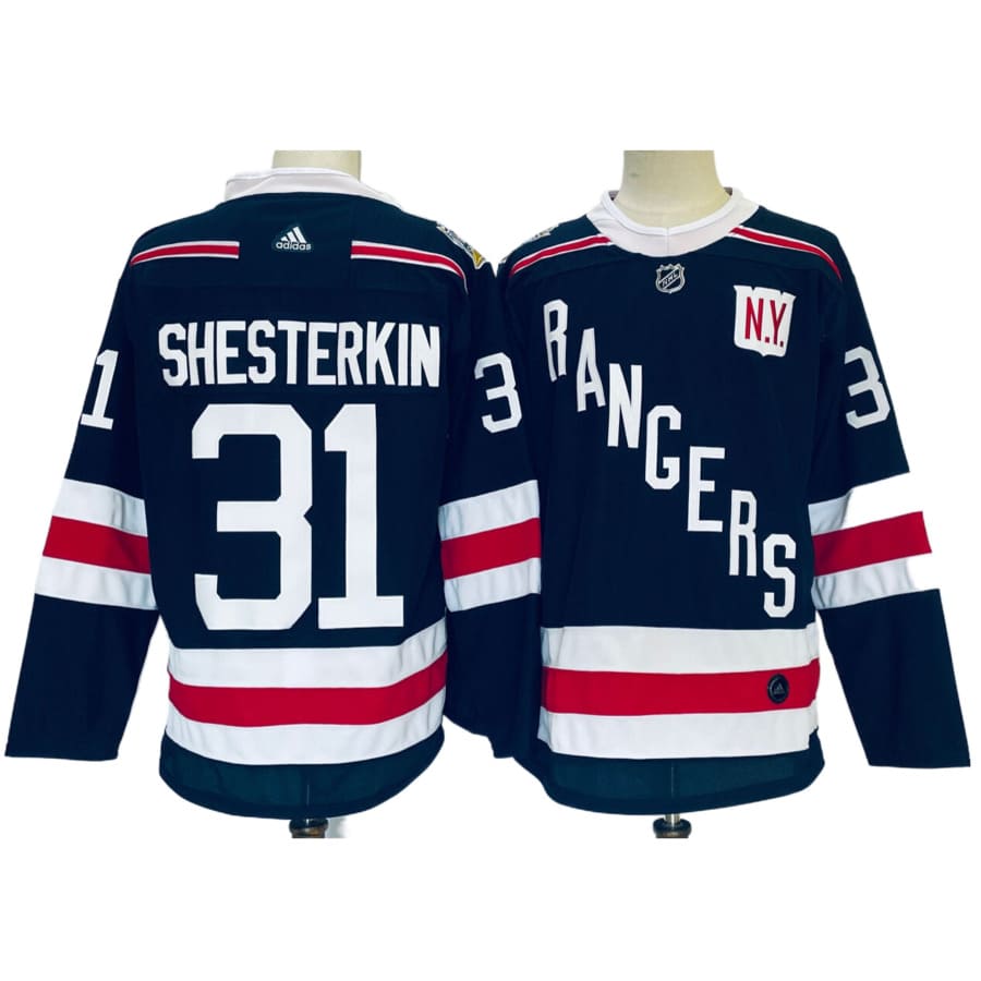 Men's New York Rangers Igor Shesterkin Navy Authentic Player Jersey