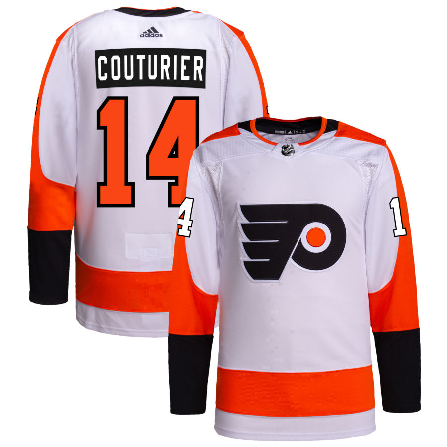 Men's Philadelphia Flyers Sean Couturier White Away Authentic Player Jersey
