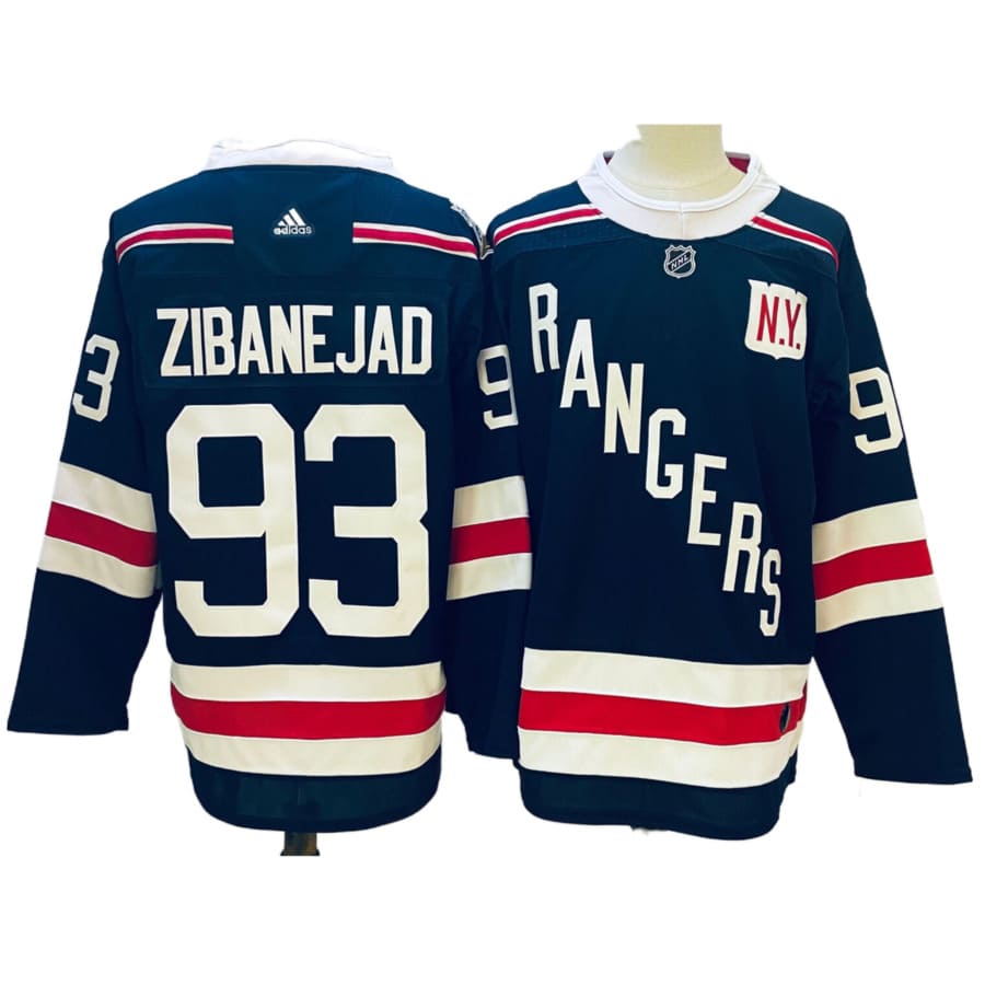 Men's New York Rangers Mika Zibanejad Navy Authentic Player Jersey