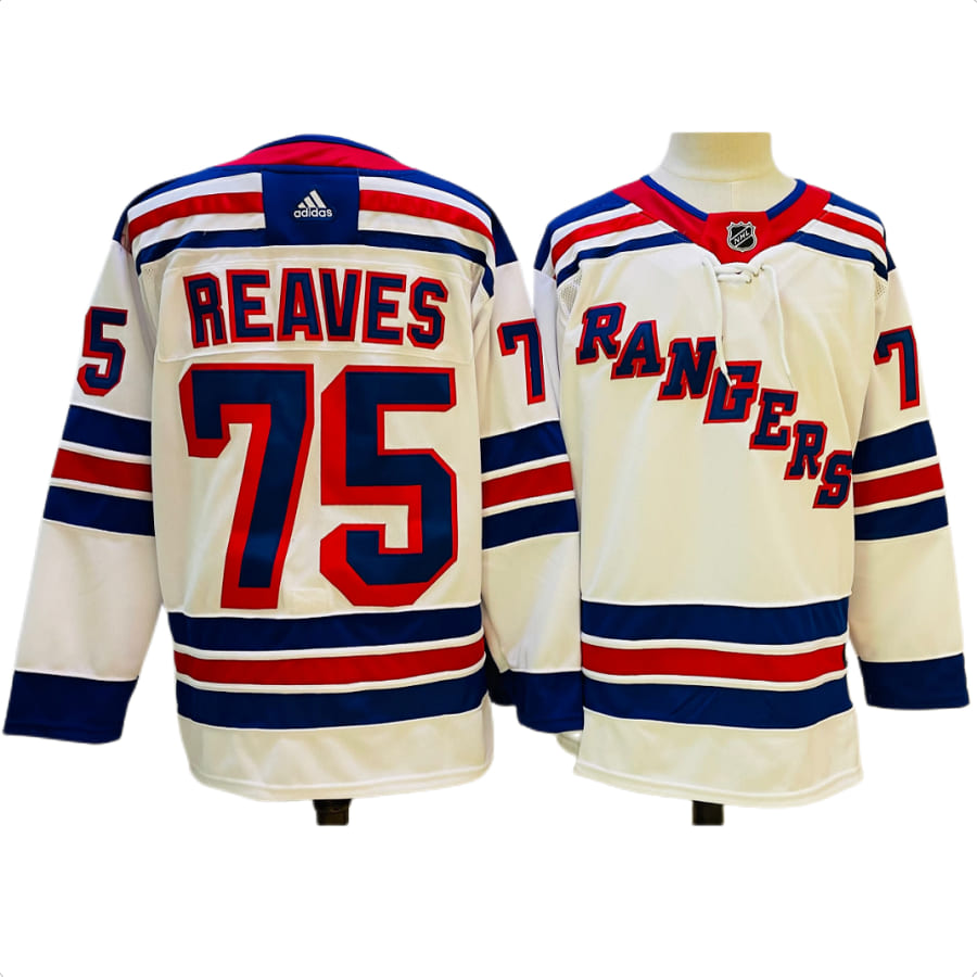 Men's New York Rangers Ryan Reaves White Away Authentic Player Jersey