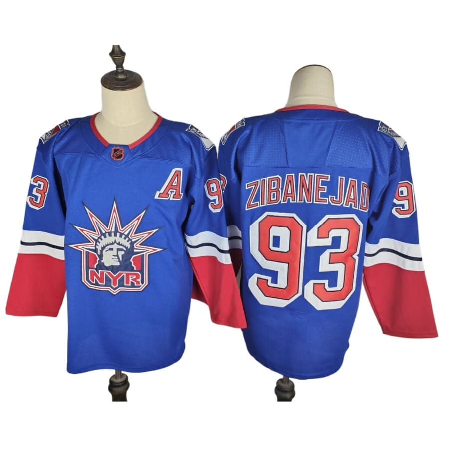 Men's New York Rangers Mika Zibanejad Royal Reverse Retro 2.0 Authentic Player Jersey
