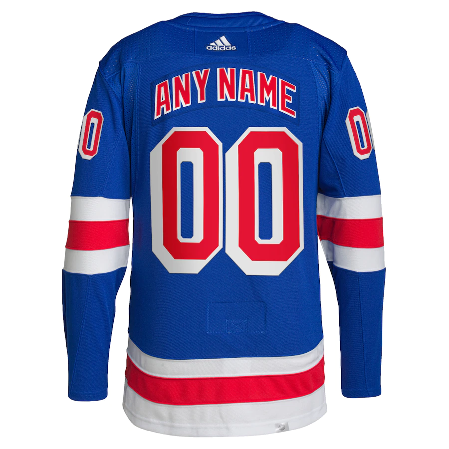 Custom Men's New York Rangers adidas Royal Home Authentic Jersey