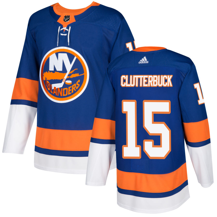 Men's New York Islanders Cal Clutterbuck Royal Authentic Player Jersey