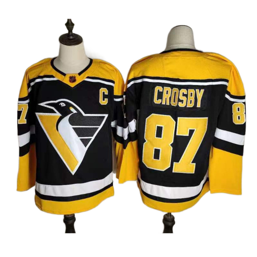 Men's Pittsburgh Penguins Sidney Crosby Black Reverse Retro 2.0 Authentic Player Jersey