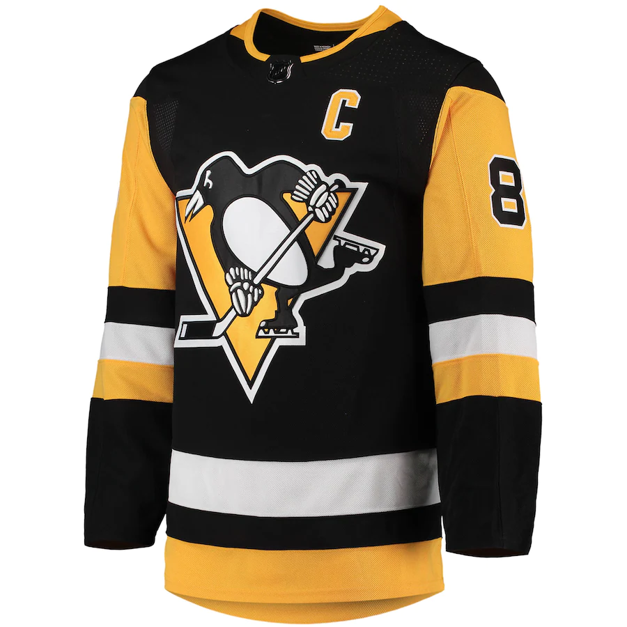 Men's Pittsburgh Penguins Sidney Crosby Black Home Captain Patch Authentic Player Jersey