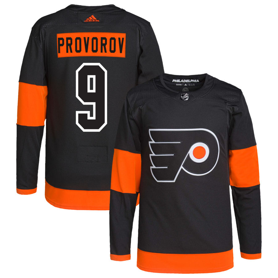 Men's Philadelphia Flyers Ivan Provorov adidas Black Alternate Authentic Player Jersey