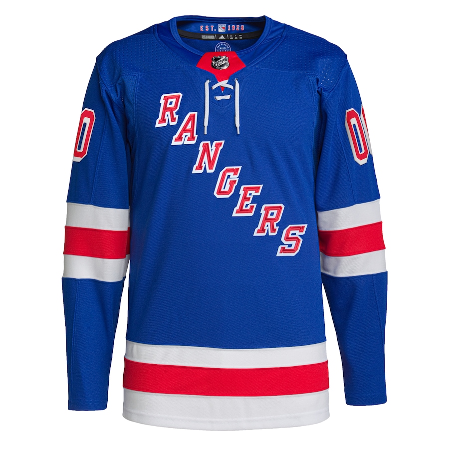 Custom Men's New York Rangers adidas Royal Home Authentic Jersey