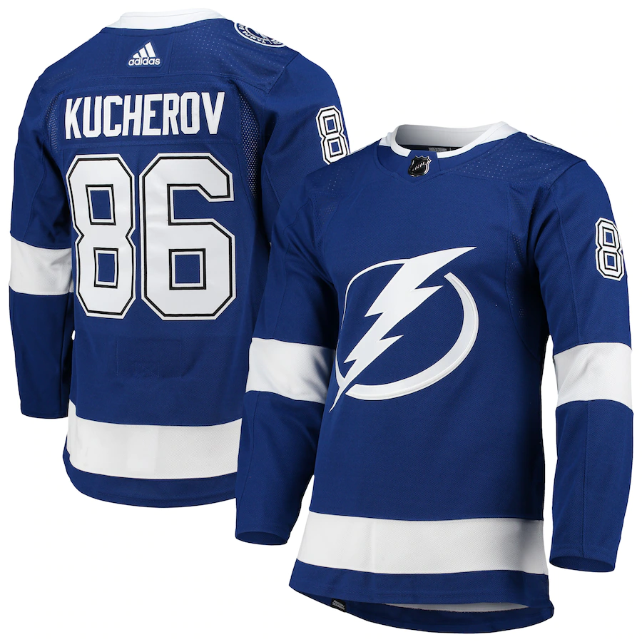 Men's Tampa Bay Lightning Nikita Kucherov Blue Home Authentic Player Jersey