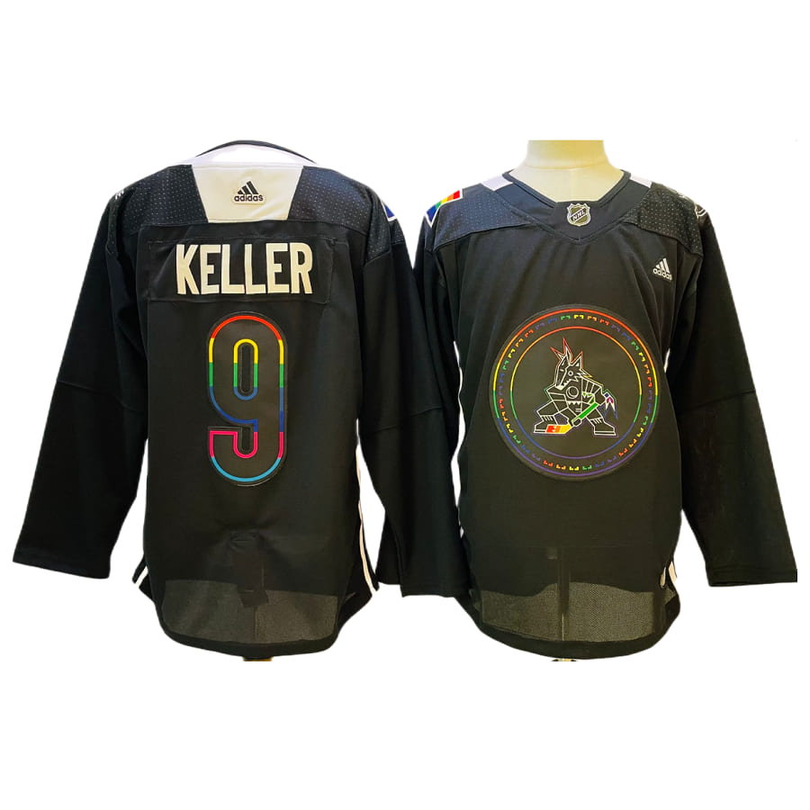 Men's Arizona Coyotes Clayton Keller Black Fashion Authentic Jersey