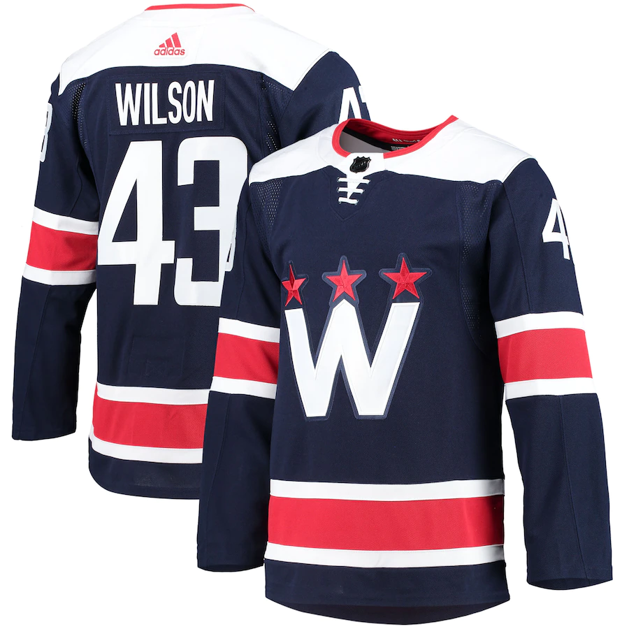 Men's Washington Capitals Tom Wilson Navy Alternate Authentic Player Jersey