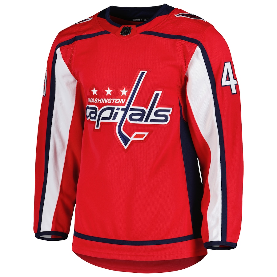 Men's Washington Capitals Tom Wilson Red Home Captain Patch Authentic Player Jersey