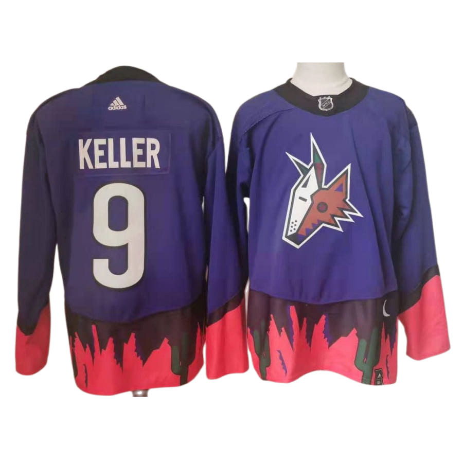 Men's Arizona Coyotes Clayton Keller Purple Authentic Classic Player Jersey