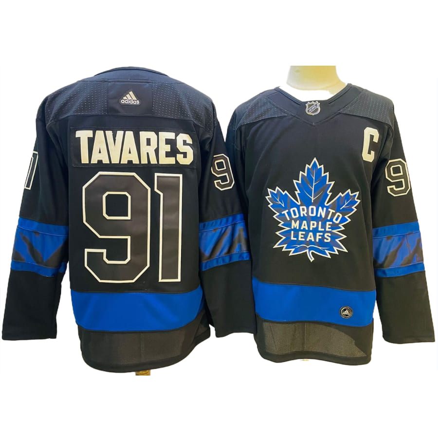 Men's Toronto Maple Leafs John Tavares Black Alternate Authentic Player Jersey