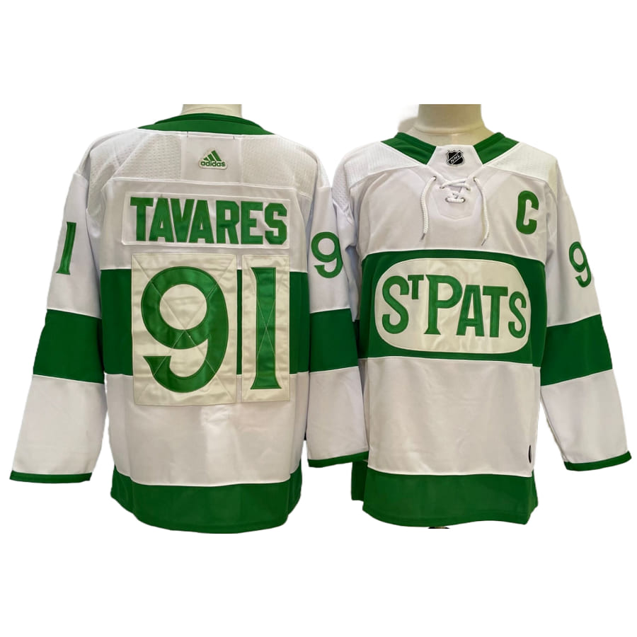 Men's Toronto Maple Leafs John Tavares White St Pats Premier Authentic Jersey