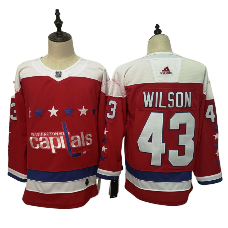 Men's Washington Capitals Tom Wilson Red Third Edition Authentic Player Jersey