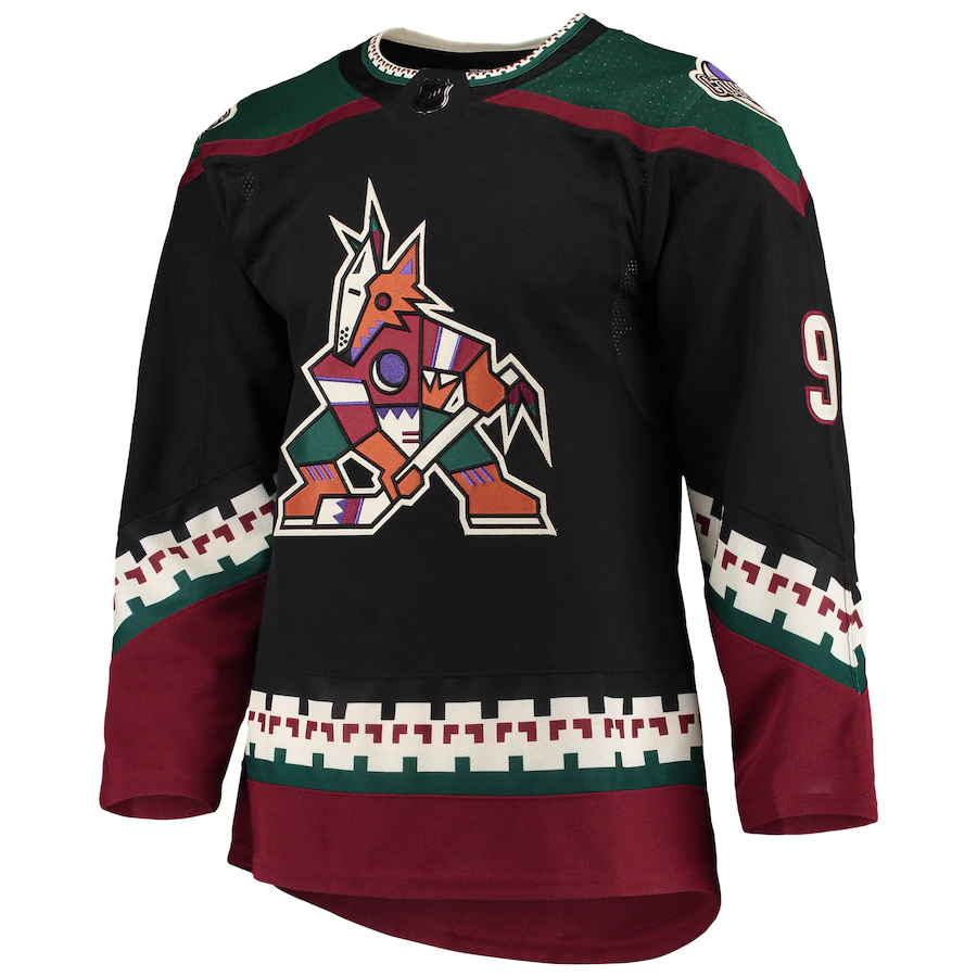 Men's Arizona Coyotes Clayton Keller adidas Black Home Authentic Pro Player Jersey