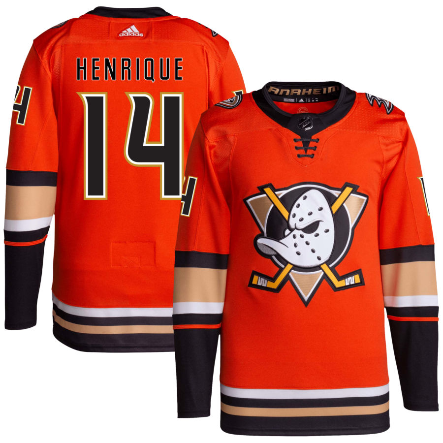 Men's Anaheim Ducks Adam Henrique Orange Alternate Primegreen Authentic Player Jersey