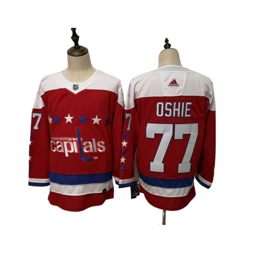 Men's Washington Capitals TJ Oshie Red Third Edition Authentic Player Jersey