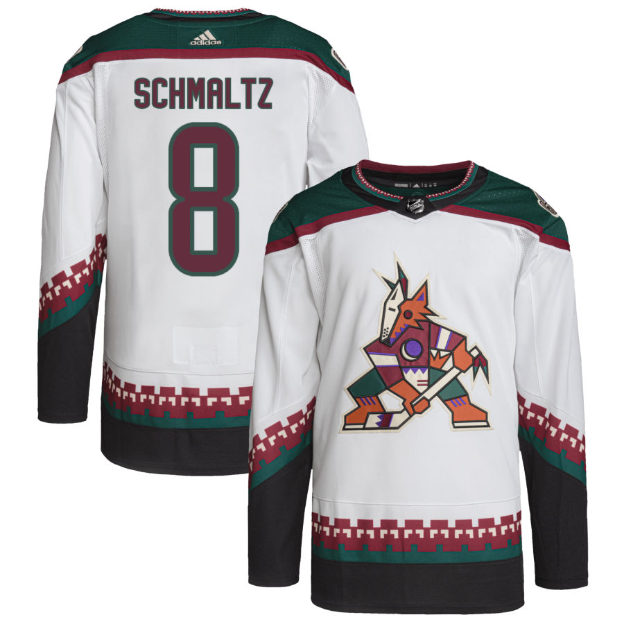 Men's Arizona Coyotes Nick Schmaltz White Primegreen Authentic Pro Jersey