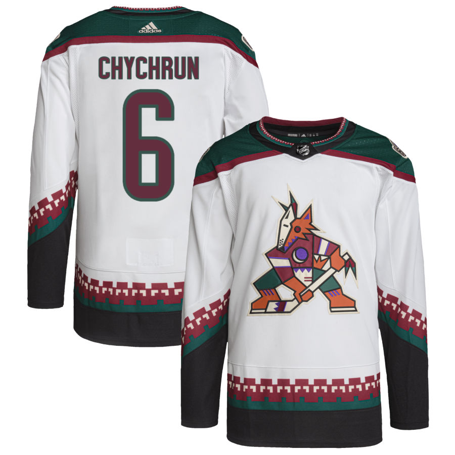 Men's Arizona Coyotes Jakob Chychrun White Primegreen Authentic Pro Jersey