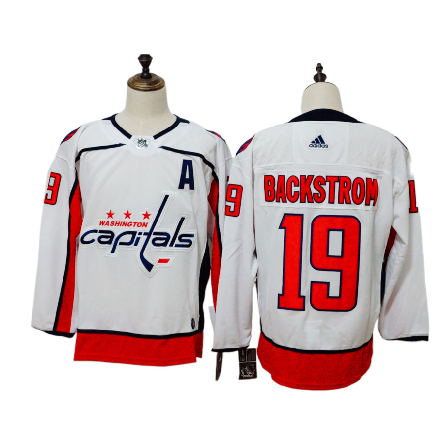 Men's Washington Capitals Nicklas Backstrom White Away Authentic Player Jersey