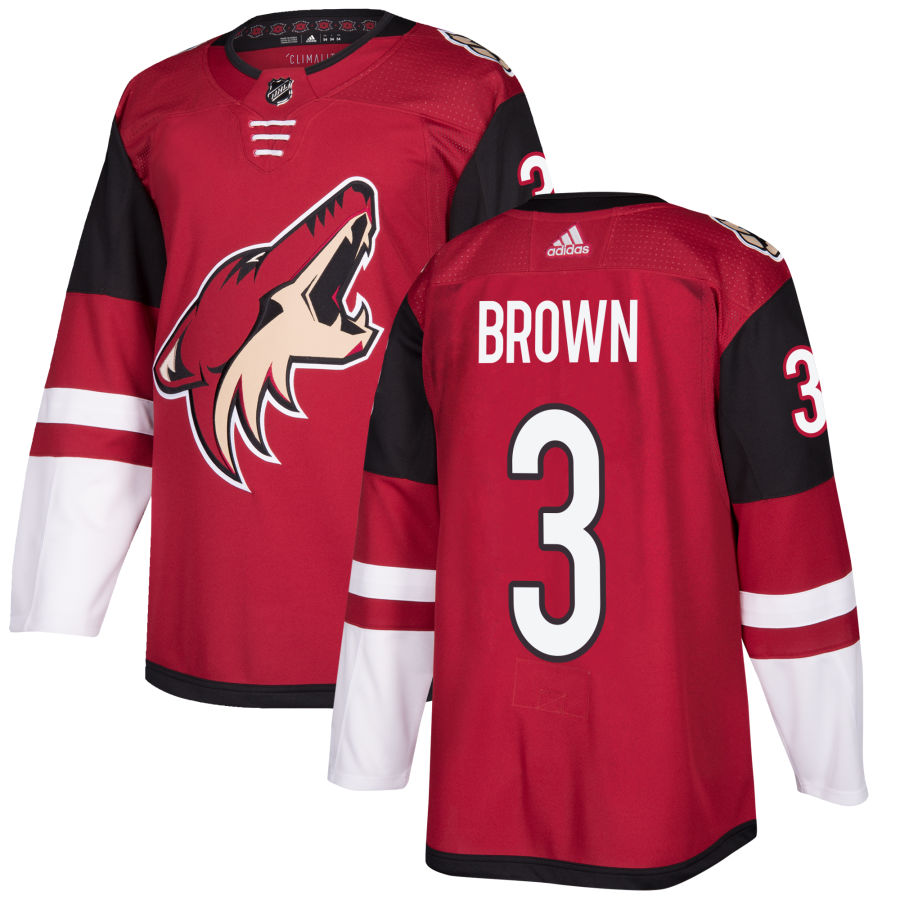 Men's Arizona Coyotes Josh Brown Maroon Authentic Jersey