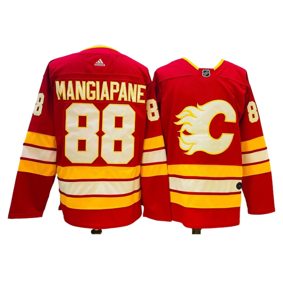 Men's Calgary Flames Andrew Mangiapane Red Home Authentic Player Jersey
