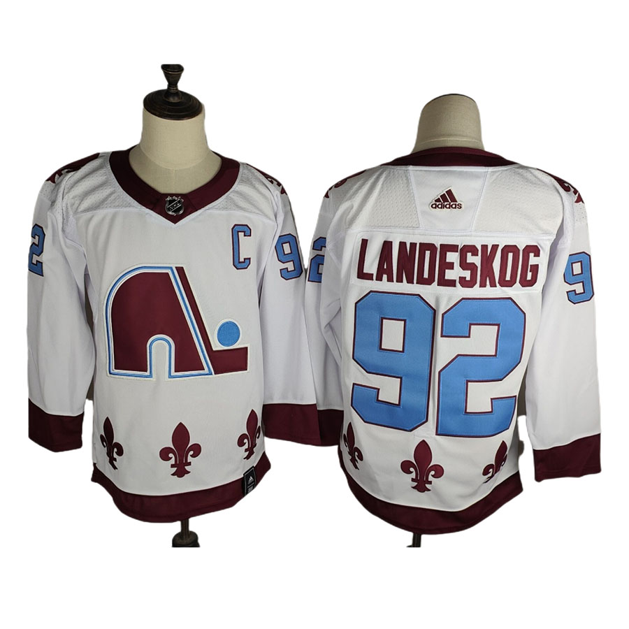 Men's Colorado Avalanche Gabriel Landeskog White Authentic Player Jersey