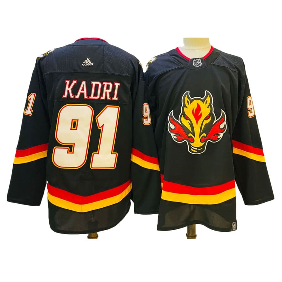 Men's Calgary Flames Nazem Kadri Black Alternate Authentic Player Jersey