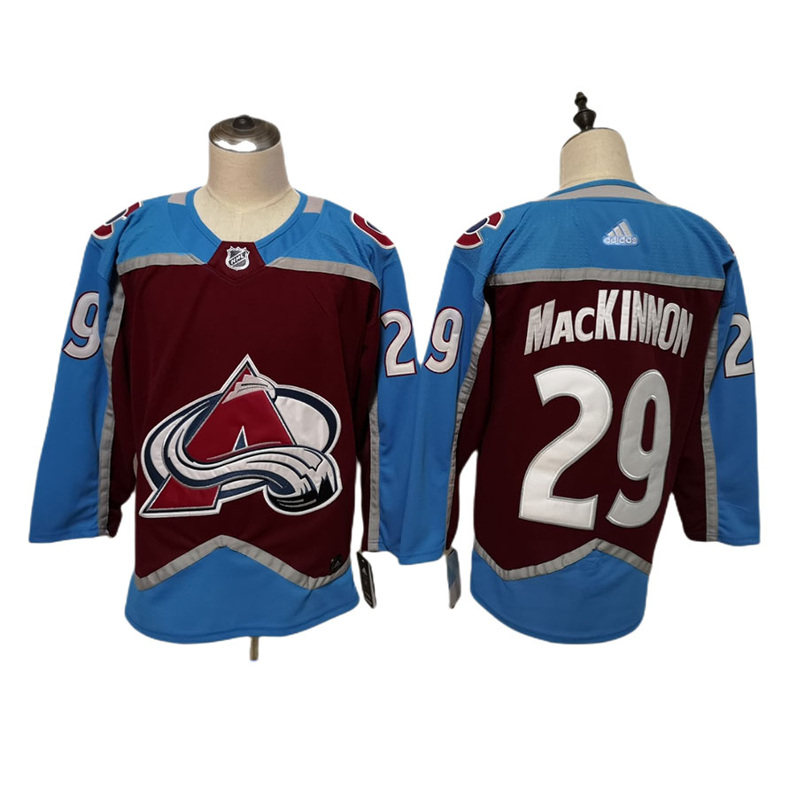 Men's Colorado Avalanche Nathan MacKinnon Burgundy Home Authentic Player Jersey