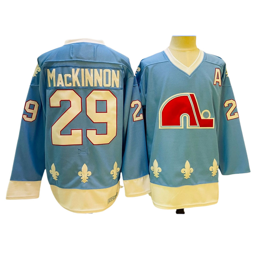 Men's Colorado Avalanche Nathan MacKinnon Light Blue Player Jersey