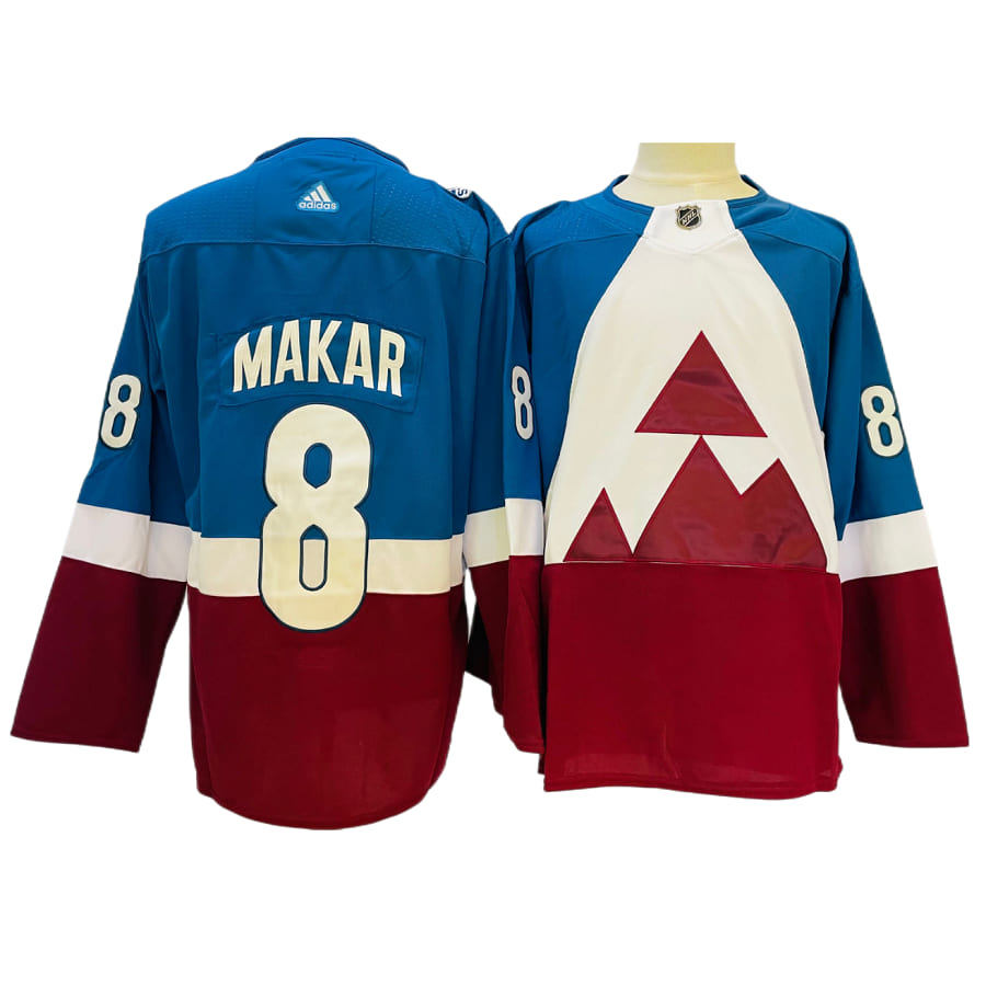 Men's Colorado Avalanche Cale Makar Blue Red Authentic Player Jersey